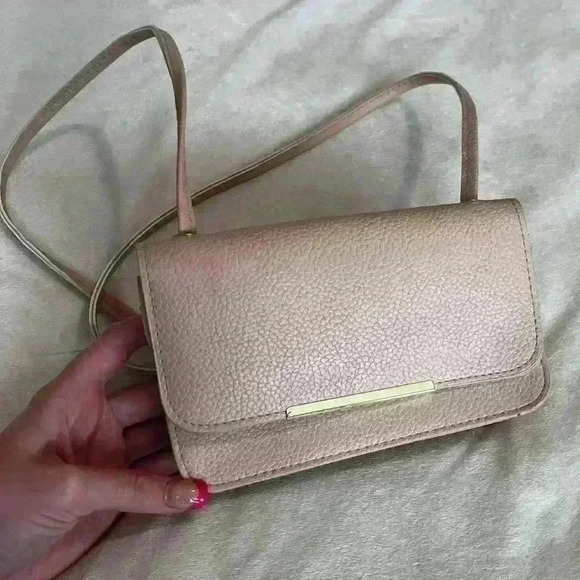 Handbags - Light Pink and Gold Mini Purse